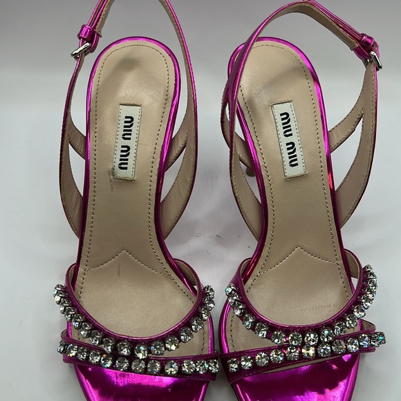 Miu Miu Women's Jewel Strappy High-Heel Sandals size 6 - Picture 2 of 16